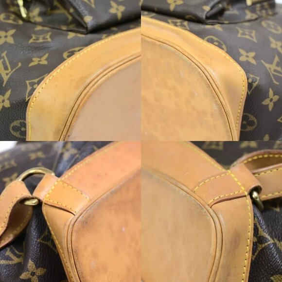 LOUIS VUITTON Montsouris GM Backpack Bag Monogram Leather Brown - Picture 6 of 7